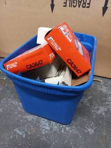 lot 19 image: Bin of Assorted Air and Oil Filters