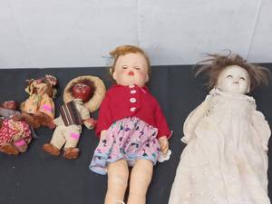 lot 38 image: Vintage Dolls and Doll Clothing