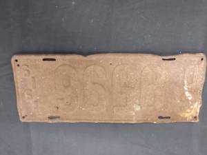 lot 56 image: Antique License Plate