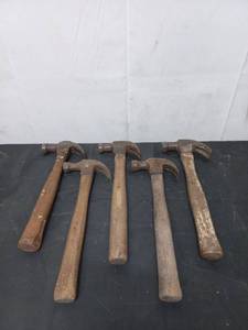 lot 97 image: Collection of 5 Framing Hammers
