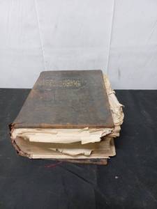 lot 142 image: Antique German Family Bible