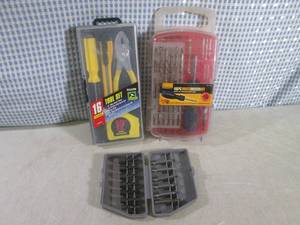 lot 200 image: (CSB) Driver Bit Kits and 16pc Tool...