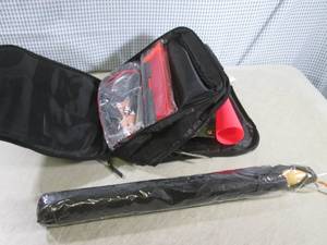 lot 221 image: (EW6) Emerency Car Kit and Umbrella...