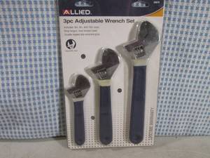 lot 242 image: (H-2) 3pc Adjustable Wrench Set...