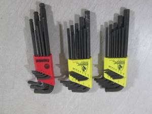 lot 21 image: (EC1) 3 Hex Wrench Sets...