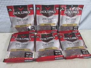 lot 85 image: (C-2) 6 Bags Jack Links Zero Sugar ...