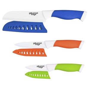 lot 18 image: Brand NewGourmet Edge 6-Pc. Nonstick Ceramic-Coated Knife Set