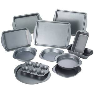 lot 26 image: Brand New - Opened for Inspection 12-Pc. Nonstick Carbon Steel Bakeware Set