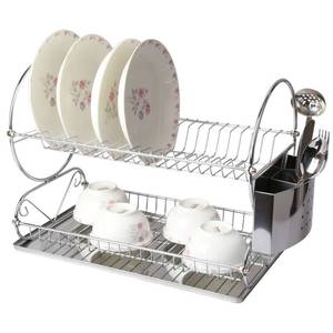 lot 31 image: Brand New - Open Box Item Mega Chef 8-12 2-Shelf Dish Rack