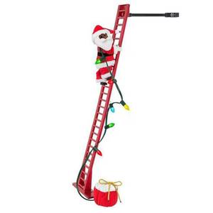 lot 40 image: Mr. Christmas 43 Plush Super Climbing Santa