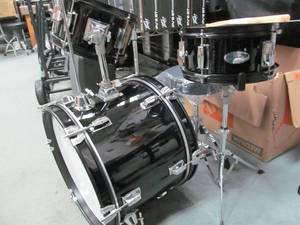 lot 45 image: Brand New - Open Box Item Percussion Plus 3-Piece Junior Drum Set - Black