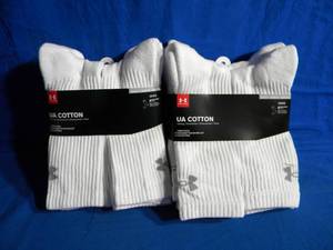 lot 172 image: Brand New Mens Under Armour 6-pack Training Cotton Performance No-Show Socks