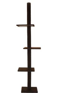 lot 102 image: Brand New Cat Craft 3-Tier 90 Floor-to-Ceiling Cat Tree - Dark Chocolate