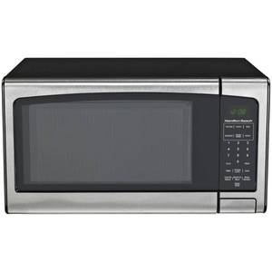 lot 115 image: Brand New - Open Box Item Hamilton Beach 1.1 Cu. Ft. 1000-Watt Countertop Microwave Oven with Stainless Steel Front