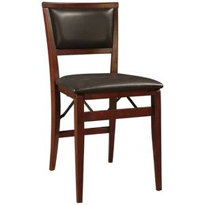 lot 157 image: Brand New Keira Pad Folding Chair Set of 2 - Espresso