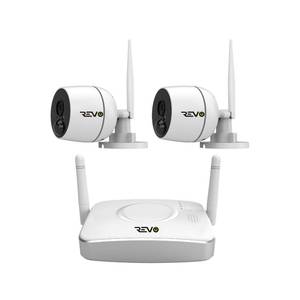 lot 197 image: NEW Revo Wireless 4-Channel Gateway Surveillance System with 2 Full HD Bullet Cameras - RWG41BNDL-1