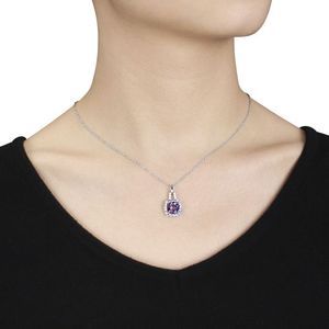 lot 220 image: BRAND NEW Sofia B. Silver Amethyst & Tanzanite Pendant