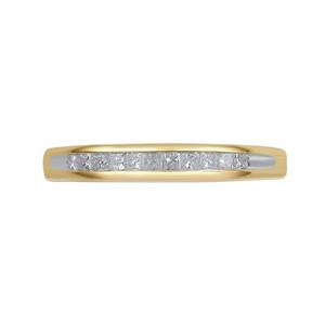 lot 238 image: BRAND NEW - IN A CASE Rhodium Over 10K White Gold 14 ct tw Princess-Cut Diamond Channel-Set Band ((MSRP $319.99))