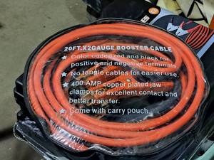 lot 312 image: Booster Cable 20x2-Gauge (in original packaging) with Carry Pouch