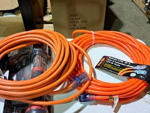 lot 359 image: Lot of (2) Century Wire & Cable Pro Glo 50 123 SJTW Lighted Extension Cords (New )