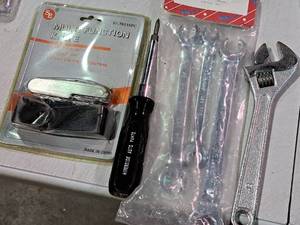 lot 391 image: Lot of (4) Hand Tools - SE Tools Multi-Function Knife with Case (in package), Screwdriver, Adjustable Wrench, SAE Flarenut Wrench Set 3-piece HFN03 (in package)