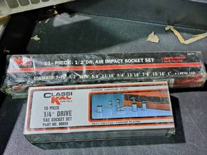 lot 439 image: Lot of (2) Hand Tools - MIT 11-piece 12 Air Impact Socket Set SAE, ClassiKal Hand Tools 15-piece 14 Socket Set SAE