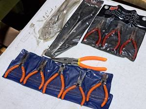 lot 436 image: Lot of (5) Hand Tools - 11 Long Nose Plier, Needlenose Plier, Locking Plier, MIT 3-pc Precision Plier Set, 5-piece Plier Set