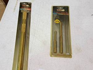 lot 472 image: Lot of (2) GRIP Brass Punch Sets (in original packaging) - Jumbo Punch, 3-pc Punch Set
