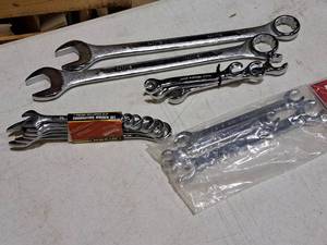 lot 502 image: Lot of (2) 1-16 Combination Wrench with Three Wrench Sets