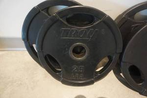 lot 48 image: 4 - Troy #GO-U Urethane Olympic Grip 25 lb Weight Plates