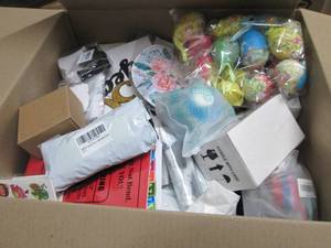 lot 36 image: Box of Assorted Small Overstock Ite...
