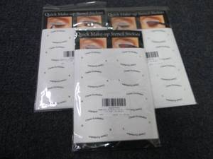 lot 56 image: 3- 16 pks Makeup Stencil Stickers...