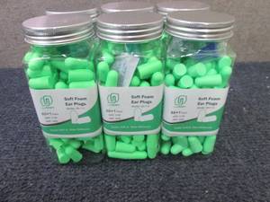 lot 65 image: 6- Ultra Soft Foam Earplugs 60 Pair...