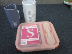 lot 72 image: Silicone Lunch Box, Slim Can Holder...