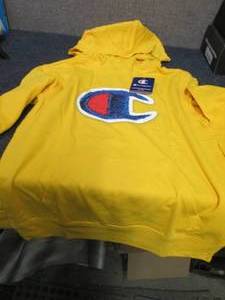 lot 104 image: Champion Large Hooded Sweatshirt...