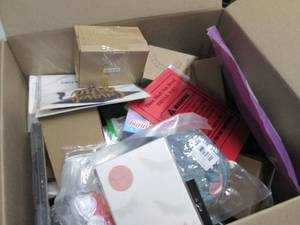 lot 154 image: Box of Assorted Small Overstock Ite...