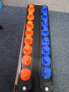 lot 163 image: 2 Rowed Heavy Duty Socket Organizer...