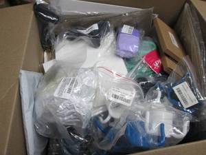 lot 188 image: Box of Assorted Small Overstock Ite...