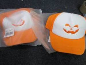 lot 192 image: 2 Halloween Baseball Caps...