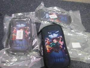 lot 200 image: 3 Anime 2 Compartment Zip Pouches...
