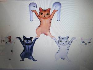 lot 202 image: 2- 5pcs Cat Airpod HolderPen Holde...