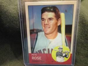lot 205 image: Rare Custom Print Pete Rose Card...
