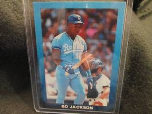 lot 206 image: Rare Custom Print Bo Jackson Card...
