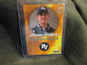 lot 208 image: Rare Custom Print Aaron Rogers Card...