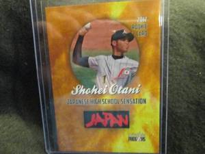 lot 211 image: Rare Custom Print Shohei Ohtani Card...