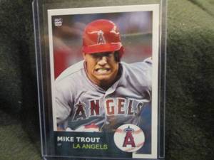 lot 215 image: Rare Custom Print Mike Trout Card...
