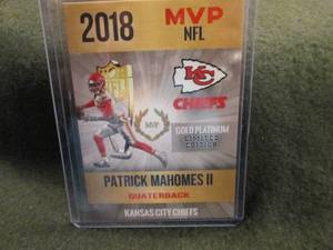 lot 220 image: Rare Custom Print Patrick Mahomes Card...