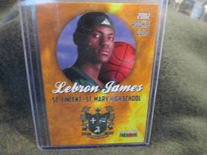 lot 228 image: Rare Custom Print Lebron James Card...