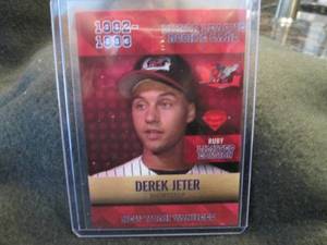 lot 229 image: Rare Custom Print Derek Jeter Card...