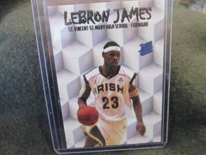 lot 231 image: Rare Custom Print Lebron James Card...